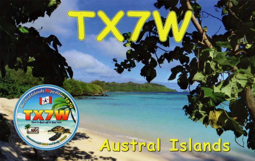 TX7W QSL Card