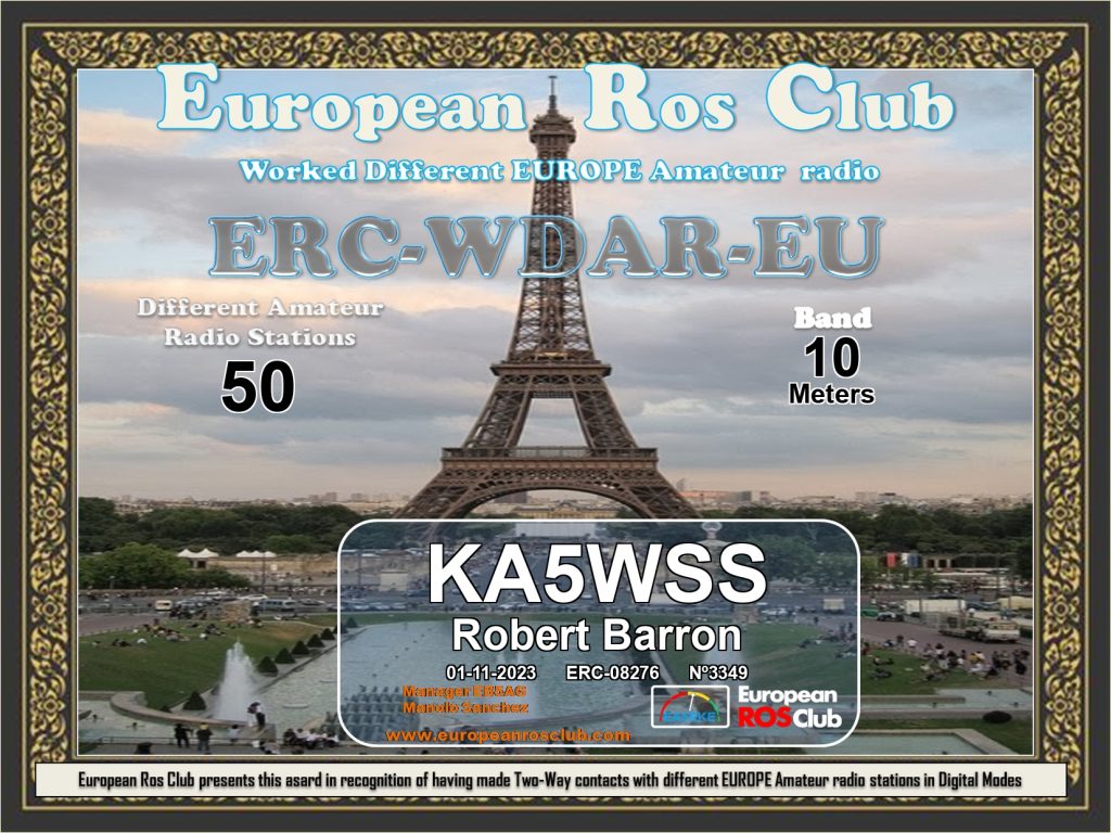 WDAR-Europe 50 QSO Award