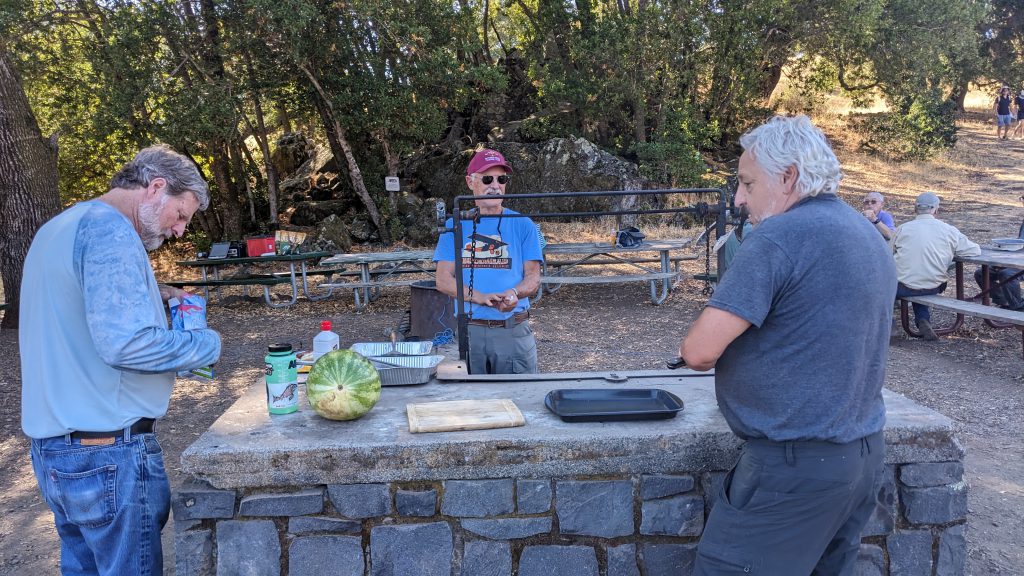 Darrel manning the grill