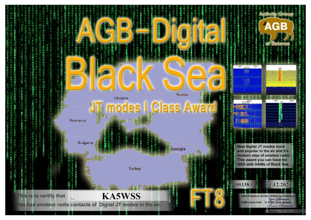 Black Sea Class I Award