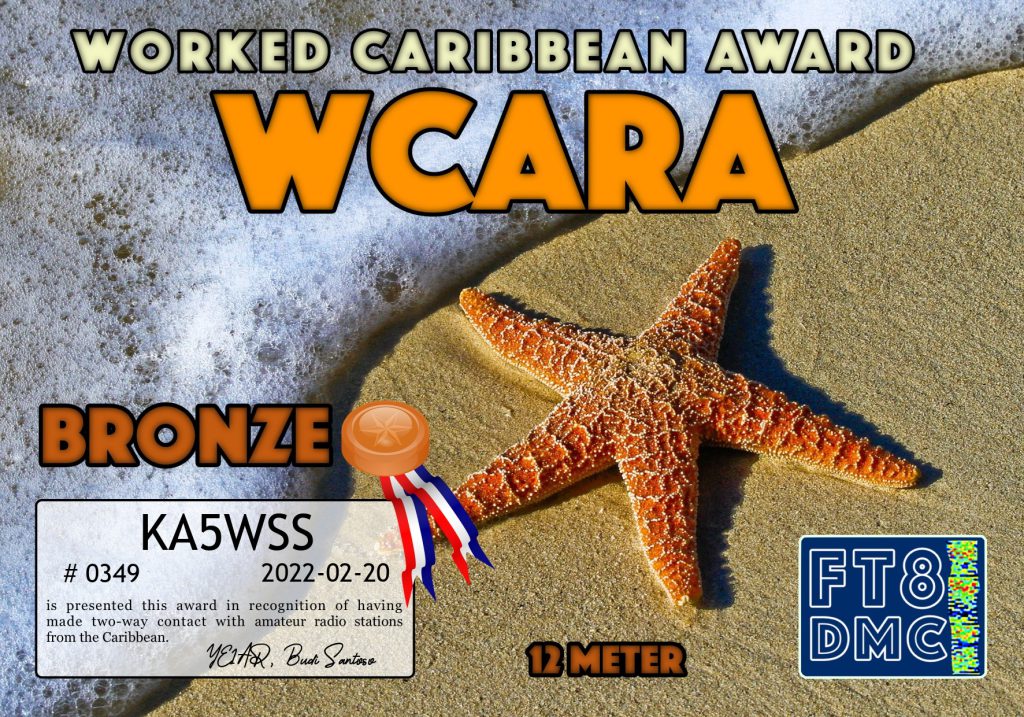 Worked Caribbean Award Bronze Level